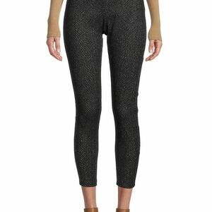 Forever 21 Metallic Sparkle Black High-Rise Textured Leggings Womens M